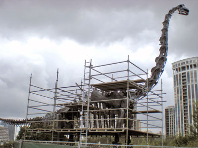 Dinosaur Scaffold at Field Museum